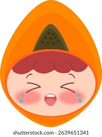 Cute Head a Papaya Laughing