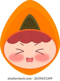 Cute Head a Papaya Scared