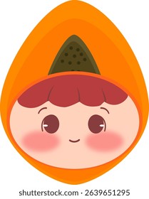 Cute Head a Papaya Smiling