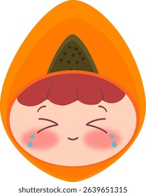 Cute Head a Papaya touched