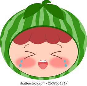 Cute Head a Watermelon Laughing
