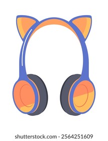 Cute headphones with cat ears