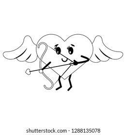 cute heart cartoon