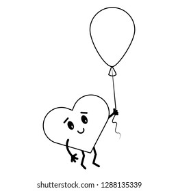 cute heart cartoon
