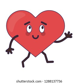 cute heart cartoon