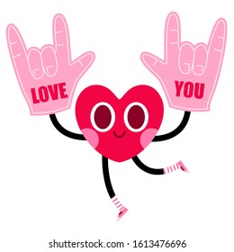 cute heart cartoon character greeting card,happy valentines day,love message