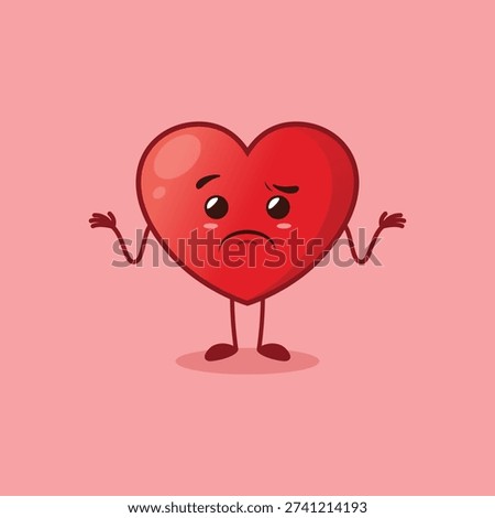 The cute Heart character is bewildered.
