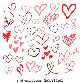 Fonte de doodle de caractere de coração bonito