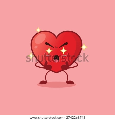 The cute heart character is extremely impressed with your outstanding work