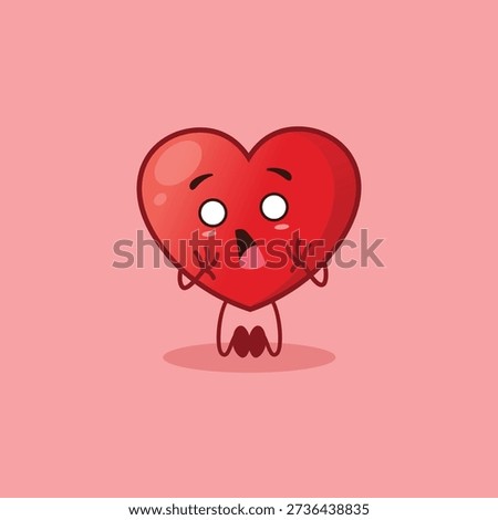 A cute Heart character panics when accused.