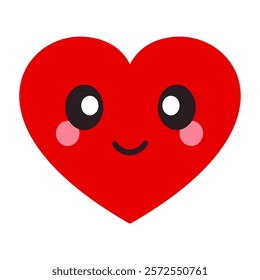 Cute heart character. Valentine's day. Hand drawn vector illustration. Perfect for cards, posters, prints, anniversaries, invitations.