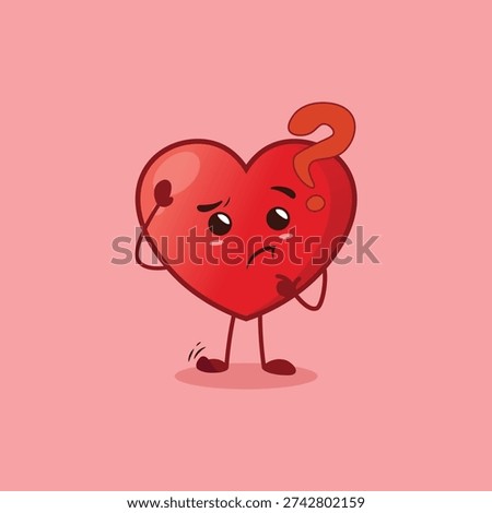 The cute Heart character wonders