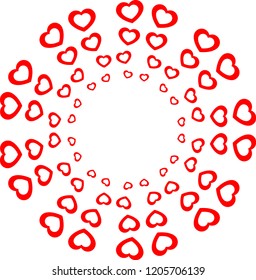 Cute heart circle frame