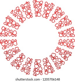 Cute heart circle frame