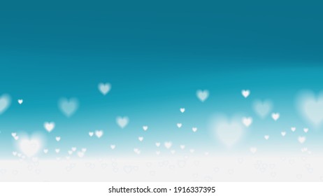 Cute heart cloudy sky cover page