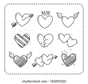cute heart doodle