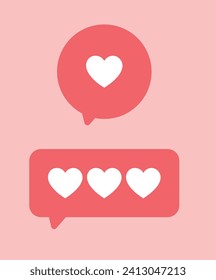 cute heart drawings, heart in speech bubble