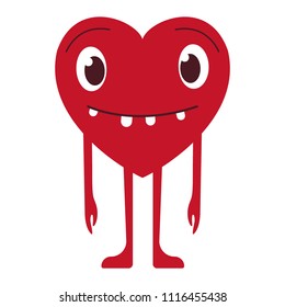 Cute heart emoji. Smiling face icon. Smiley