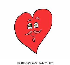 Cute heart emojis vector work. this vector is a work.