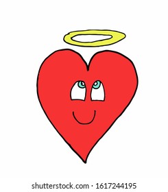 Cute heart emojis vector work. this vector is a work.