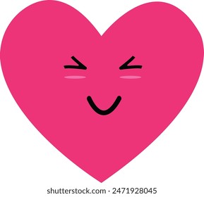 Netter Herzausdruck Emoticon Illustration