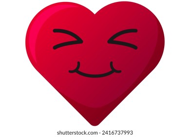 Cute Heart Expression Sticker Design