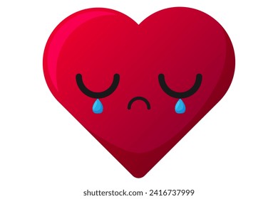 Cute Heart Expression Sticker Design