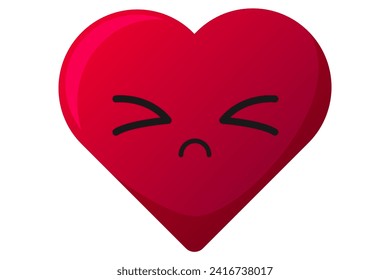 Cute Heart Expression Sticker Design