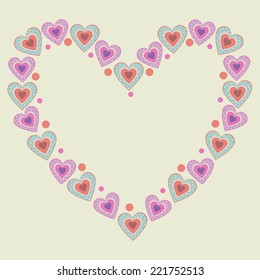Cute heart frame