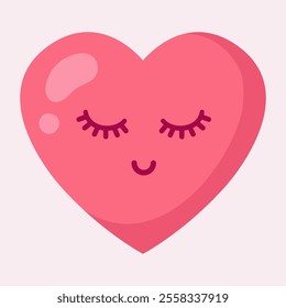 Cute heart. Happy Valentines day. Vector illustration