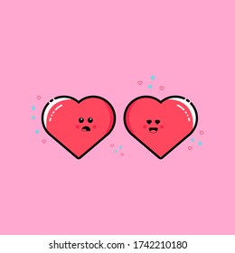 ilustración gráfica de icono de corazón lindo