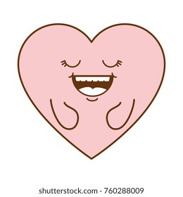 cute heart kawaii character