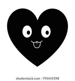 cute heart kawaii character
