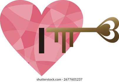 Corazón lindo e iconos clave