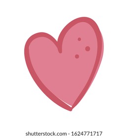 cute heart love isolated icon vector illustration design