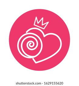 cute heart love isolated icon vector illustration design