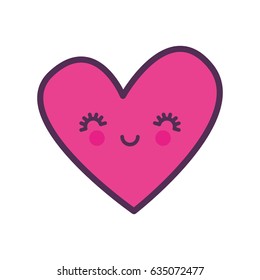 cute heart love kawaii character