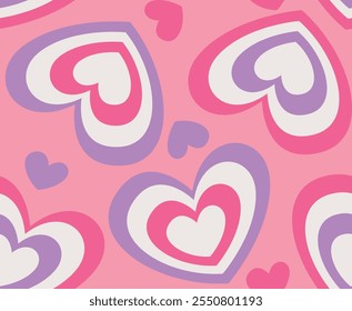 Lindo corazón amor patrones de diseño chica