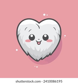 Cute Heart mascot. heart cartoon