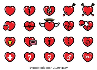 cute heart mascot vector design