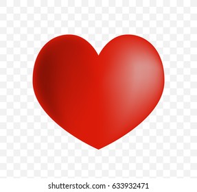 Cute Heart on White Background. Isolated Vector Illustration 