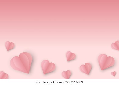 Patrón cardíaco lindo aislado en el fondo rosado. Diseño para elemento de día valentino, Imprimir, Papel envuelto, Tarjeta de amor o boda ,Papel de pantalla.Vector.Ilustración.
