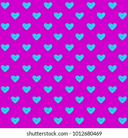 Cute heart pattern for kids, girls and boys. Creative vector background is made up of hearts. It can be used to create prints, packaging, invitations, simple designs. Holiday heart packages.
