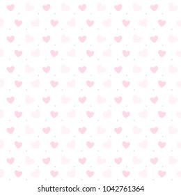 Cute heart pattern. Cute valentine pattern with seamless hearts