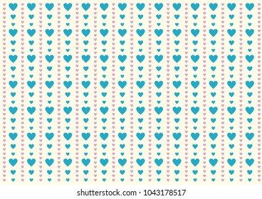 Cute heart pattern. Cute valentine pattern with seamless hearts