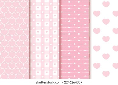 Cute heart pattern valentine's day seamless pattern collection