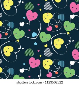cute heart pattern vector design