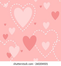 cute heart pattern vector illustration