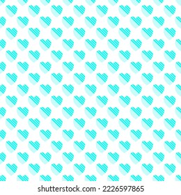 cute heart pattern.Seamless abstract pastel green hearts.Simple heart background illustration.Valentine illustration.Vector for wrapping paper.fabric pattern.cute wallpaper combination pattern