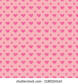 Patrón transparente de color rosa cardíaco lindo para felicitaciones de diseño Día de San Valentín